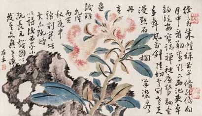 高凤翰 丙寅（1746年）作 花卉 立轴